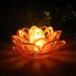 Decorative Lotus Shaped LED Candle Light (1 Pc) - Closeup Embroidery by Nari Haat, Indian ethnic wear, women clothing...