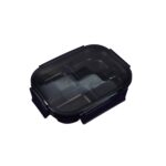 Black Transparent 4 Compartment Lunch Box - Back View by Nari Haat, Indian ethnic wear, women clothing, designer suit