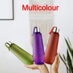 Plastic Fridge Water Bottle Set With Steel Finish Cap (3 Pieces 1 litre) - Full Detail by Nari Haat, Indian ethnic we...