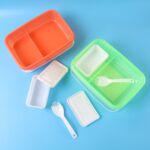 Kids Cartoon Printed Lunch Box Mix Design (1 Set) - Back View by Nari Haat, Indian ethnic wear, women clothing, desig...