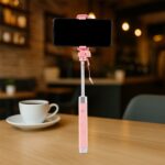 Wired Selfie Stick with Rearview Mirror & Built-In Shutter Button (1 Pc) - Fabric Detail by Nari Haat, Indian ethnic ...