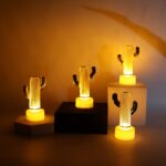 Decorative Cactus Shaped Flameless LED Candles (4 Pc) - Back View by Nari Haat, Indian ethnic wear, women clothing, d...