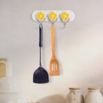 Multipurpose Strong & Hook Self-Adhesive hooks for wall Heavy Plastic Hook (1 Pc) - Back View by Nari Haat, Indian et...