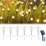 Solar-Powered Warm White Garden Ball Light Set - Front View by Nari Haat, Indian ethnic wear, women clothing, designe...