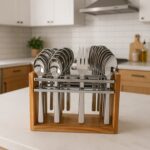 Apex Premium Stainless Steel Cutlery Set (24 Pc) - Front View by Nari Haat, Indian ethnic wear, women clothing, desig...