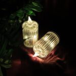 Premium Crystal Effect LED Flameless Candle Lights (5 Pc) - Back View by Nari Haat, Indian ethnic wear, women clothin...