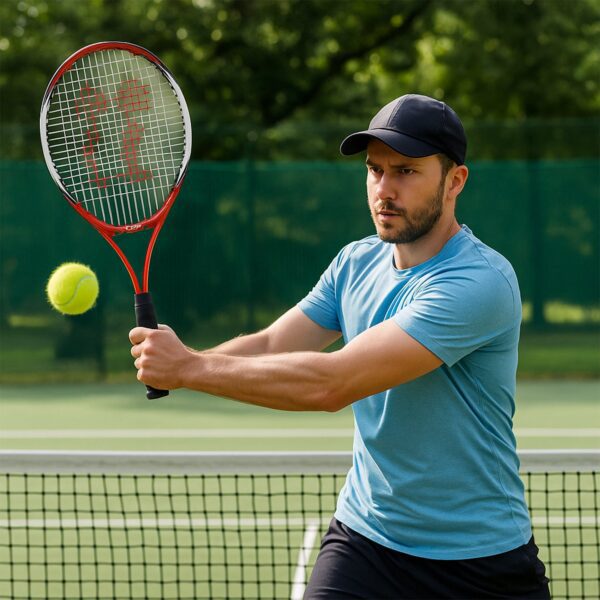 Professional Tennis Racket with Full Cover (1 Pc) - Front View by Nari Haat, Indian ethnic wear, women clothing, desi...