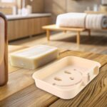 Self Adhesive Wall Mounted Soap Dish Holder (1 Pc) - Neckline Detail by Nari Haat, Indian ethnic wear, women clothing...