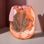 Foldable Pop-Up Mesh Laundry Basket Hamper (1 Pc) - Neckline Detail by Nari Haat, Indian ethnic wear, women clothing,...