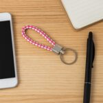 Leather Style Keychain with Metal Ring - (1 Pc) - Back View by Nari Haat, Indian ethnic wear, women clothing, designe...