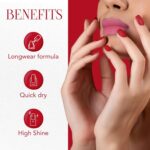 OG Beauty Red Carnival Mattify Nail Paint (10 ML / 1 Pc) - Neckline Detail by Nari Haat, Indian ethnic wear, women cl...