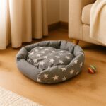 3XL Extra-Large Star Pattern Round Pet Bed for Cats & Small Dogs - Back View by Nari Haat, Indian ethnic wear, women ...