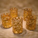 Large Dimond Layer Golden Jhoomer For Home Decoration - Closeup Embroidery by Nari Haat, Indian ethnic wear, women cl...