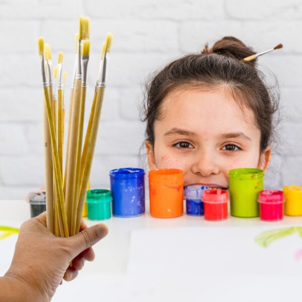 Brown Art Brush Set for Artists (Pack of 12) - Front View by Nari Haat, Indian ethnic wear, women clothing, designer ...