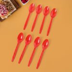 Reusable Home Dining Plastic Spoons (8 Pc) - Front View by Nari Haat, Indian ethnic wear, women clothing, designer suit