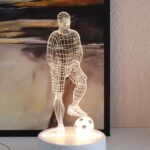 3D Illusion LED Night Lamp with Football Player Design - Back View by Nari Haat, Indian ethnic wear, women clothing, ...