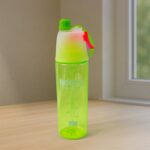 Plastic Sports Water Bottle – Dual Function with Built-In Mist Spray (600 ML) - Neckline Detail by Nari Haat, India...