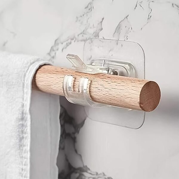 Wall Mount Transparent Self-Adhesive Clip with Strong Spring Grip - Front View by Nari Haat, Indian ethnic wear, wome...