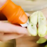 Thumb Knife Cutter with Silicone Finger Guard (1 Pc) - Neckline Detail by Nari Haat, Indian ethnic wear, women clothi...