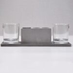 2 Wine Glasses & Marble Holder - Attractive Design for Hotels & Cafes - Neckline Detail by Nari Haat, Indian ethnic w...