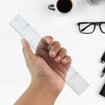 20 cm Transparent Plastic Ruler (1 Pc) - Closeup Embroidery by Nari Haat, Indian ethnic wear, women clothing, designe...