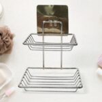 Stainless steel soap dish holder for bathroom