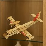 3D Wooden Aircraft Puzzle DIY Assembly Kit (Mix Design – 1 Set) - Closeup Embroidery by Nari Haat, Indian ethnic we...