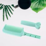 Plastic Hair Comb with Heart-Shaped Handle (1 Pc) - Fabric Detail by Nari Haat, Indian ethnic wear, women clothing, d...