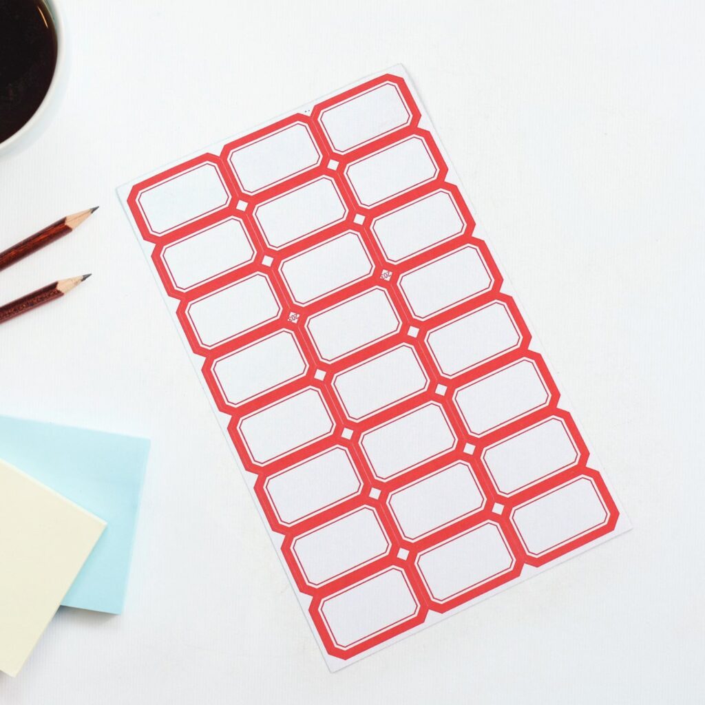 Multipurpose Writable Blank Label Sticker Sheets (1 Sheet) - Front View by Nari Haat, Indian ethnic wear, women cloth...