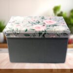 Premium Foldable Storage Box with Floral Lid (1 Pc) - Full Detail by Nari Haat, Indian ethnic wear, women clothing, d...