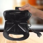Sandwich Maker Makes Sandwich Non-Stick Plates| Easy to Use with Indicator Lights Sandwich toaster - Closeup Embroide...