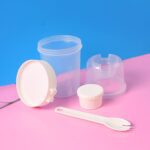 2-Piece Salad Cup Lunch Container with Dressing Storage and Reusable Fork - Neckline Detail by Nari Haat, Indian ethn...