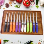 Stainless Steel Multipurpose Serrated Knife Set (12 Pc) - Neckline Detail by Nari Haat, Indian ethnic wear, women clo...
