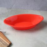 Plastic Marin Serving Bowl – Elegant Oval Deep Bowl (1 Pc / Red) - Back View by Nari Haat, Indian ethnic wear, wome...