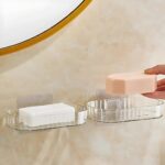 Self Adhesive Transparent Wall Mounted Soap Dish Holder (2 Pc) - Neckline Detail by Nari Haat, Indian ethnic wear, wo...