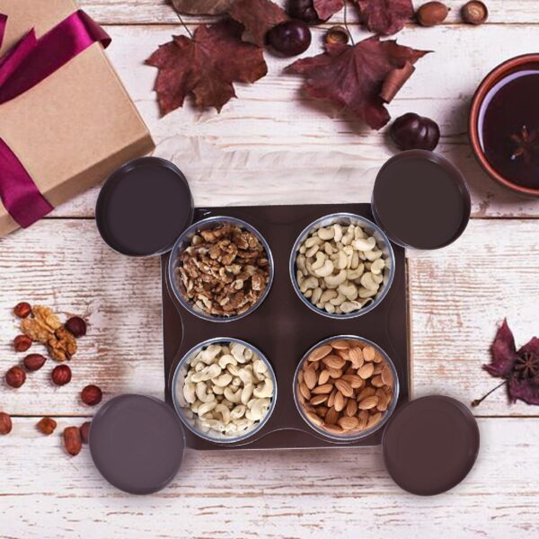 Airtight Plastic 4 Pc Storage Container Set, With Storage Container - Front View by Nari Haat, Indian ethnic wear, wo...