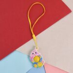 Mini Cartoon Chick-Shaped Push Pop Fidget Toy with Hanging Strap (1 Pc) - Front View by Nari Haat, Indian ethnic wear...