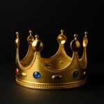 Royal Crown with Colored Gems (1 Pc / Mix Color) - Neckline Detail by Nari Haat, Indian ethnic wear, women clothing, ...