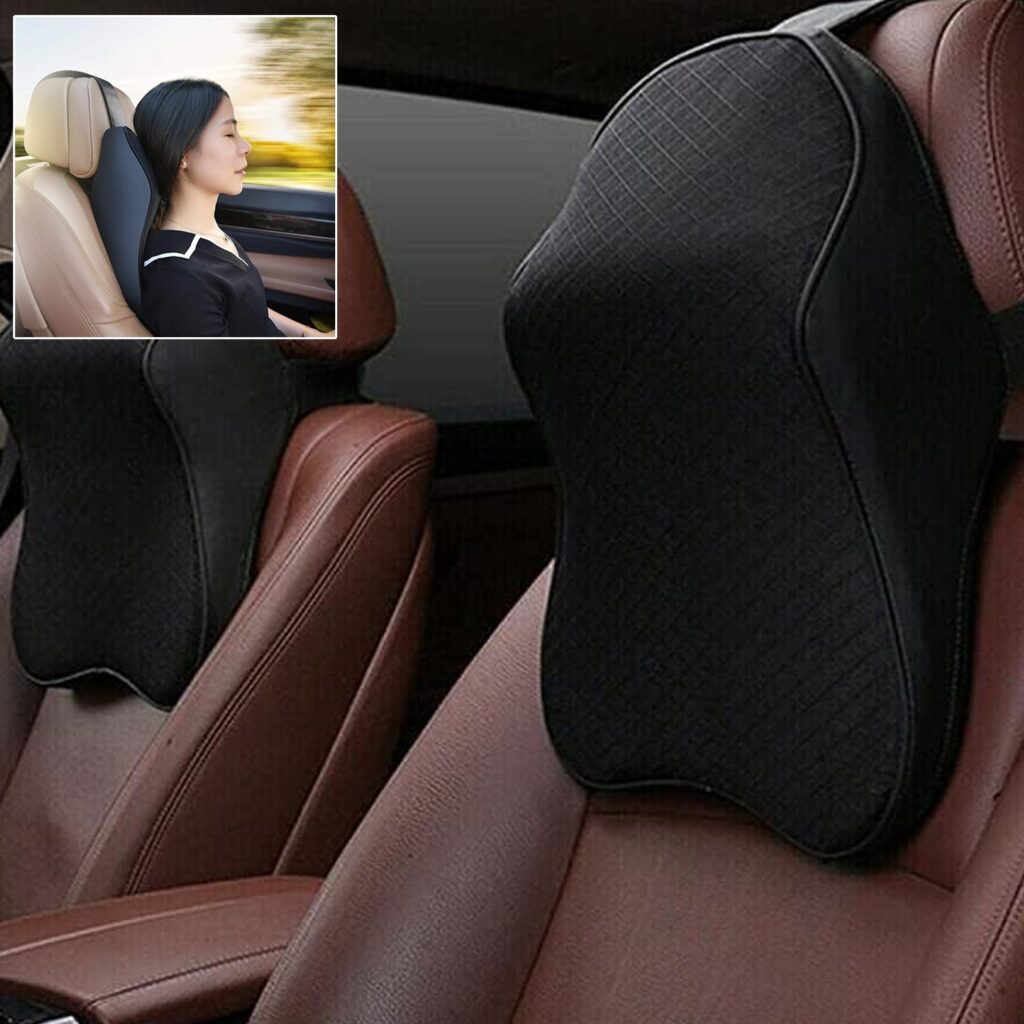 Ergonomic Car Seat Headrest Neck Support Cushion (1 Pc) - Front View by Nari Haat, Indian ethnic wear, women clothing...