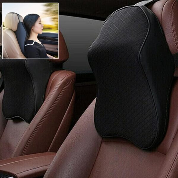 Ergonomic Car Seat Headrest Neck Support Cushion (1 Pc) - Front View by Nari Haat, Indian ethnic wear, women clothing...