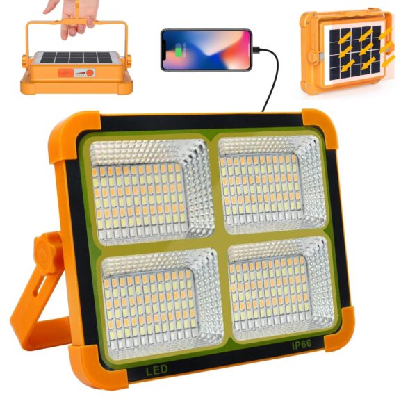 High-Brightness Solar LED Flood Light with Power Bank (1 Pc) - Front View by Nari Haat, Indian ethnic wear, women clo...