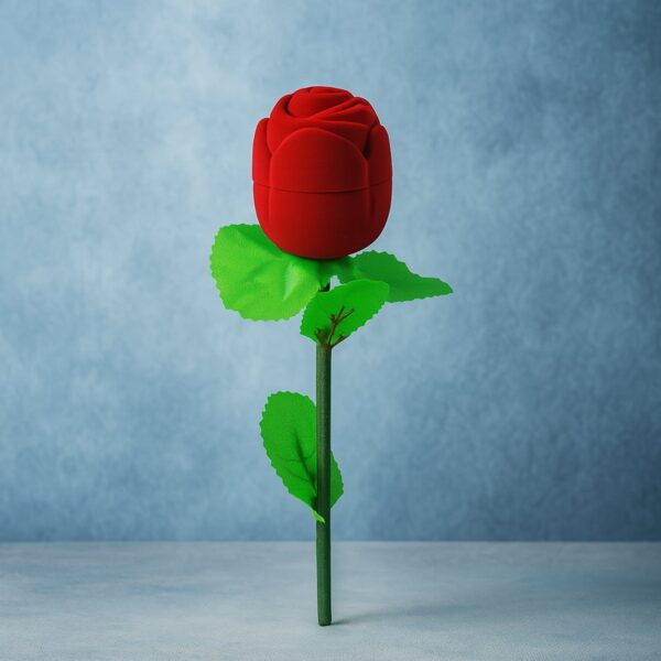 Artificial Rose Flower Shaped Jewelry Ring Box (1 Pc) - Front View by Nari Haat, Indian ethnic wear, women clothing, ...