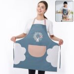 Multipurpose Kitchen Cooking Apron with Front Pocket (1 Pc) - Front View by Nari Haat, Indian ethnic wear, women clot...