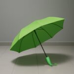Green Stylish Banana Shaped Mini Foldable Umbrella - Fabric Detail by Nari Haat, Indian ethnic wear, women clothing, ...