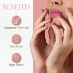 OG Beauty Pastel Peach Gel Intense Nail Polish (1 Pc / 10 ML) - Back View by Nari Haat, Indian ethnic wear, women clo...