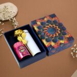 Effete Rose Almonds Gift Hamper, Golden Rose With Bottle (3 Pc Set), Mix Color - With Dupatta by Nari Haat, Indian et...