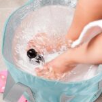 Soaking Feet Foldable Foot Tub Portable Bath Bag (1 Pc) - Fabric Detail by Nari Haat, Indian ethnic wear, women cloth...