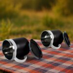 2 Pcs Premium Mocha Mug Set 250 ml - Back View by Nari Haat, Indian ethnic wear, women clothing, designer suit