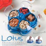 Supermom Lotus Shape Rotating Dry Fruit & Snack Organizer Box Compartments (1 Pc) - Neckline Detail by Nari Haat, Ind...