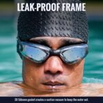 Konex Professional Anti-Fog UV Protection Swimming Goggles Mirrored Lenses and Earplugs - Back View by Nari Haat, Ind...